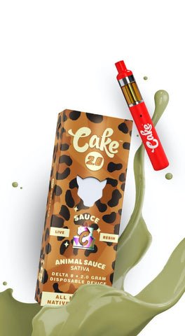 Cake Bar Disposables—Animal Print Delta 8 (Live Resin)
