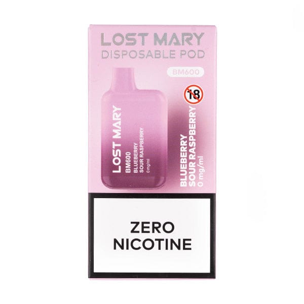 Lost Mary BM600 Disposable Vape (Nicotine Free) in Blueberry Sour Raspberry